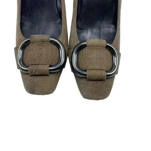 Stuart Weitzman The Tube Textured Pumps pilgrim minimalist - Picture 4 of 7